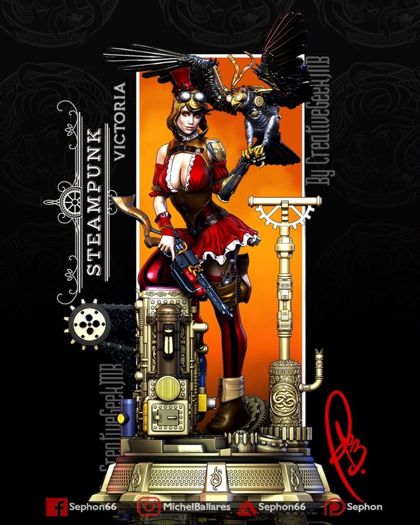 P站图纸印象馆 Geek MB 蒸汽朋克女孩 维多利亚 Geek MB 蒸汽朋克女孩 维多利亚