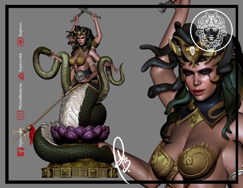 P站图纸印象馆 Geek MB 龙与地下城 六臂蛇魔 Geek MB 龙与地下城 六臂蛇魔