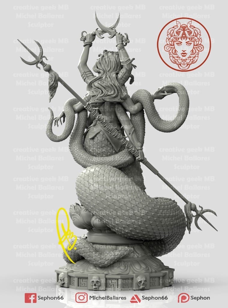 P站图纸印象馆 Geek MB 龙与地下城 六臂蛇魔 Geek MB 龙与地下城 六臂蛇魔