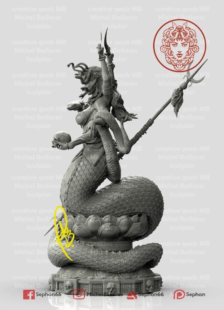 P站图纸印象馆 Geek MB 龙与地下城 六臂蛇魔 Geek MB 龙与地下城 六臂蛇魔