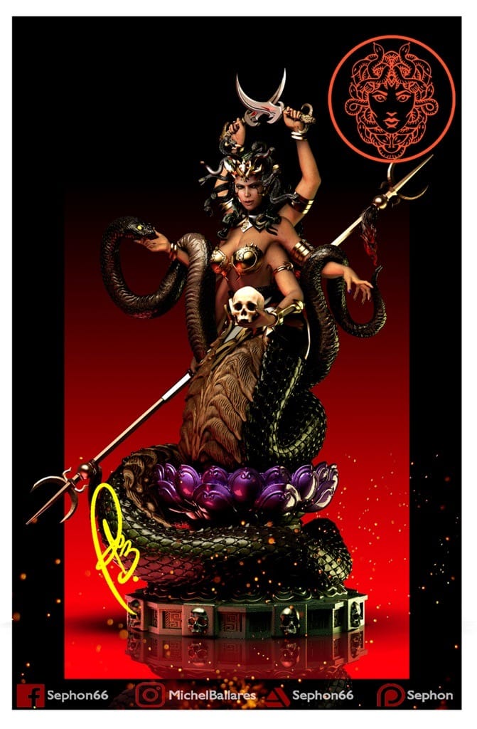 P站图纸印象馆 Geek MB 龙与地下城 六臂蛇魔 Geek MB 龙与地下城 六臂蛇魔