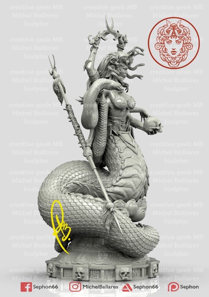 P站图纸印象馆 Geek MB 龙与地下城 六臂蛇魔 Geek MB 龙与地下城 六臂蛇魔