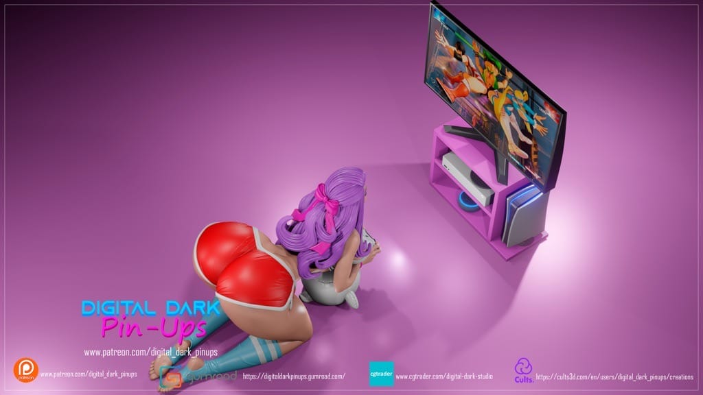 P站图纸印象馆 Digital Dark 游戏女孩v5 Digital Dark 游戏女孩v5