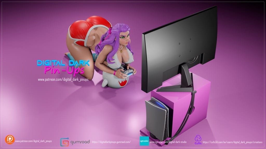 P站图纸印象馆 Digital Dark 游戏女孩v5 Digital Dark 游戏女孩v5