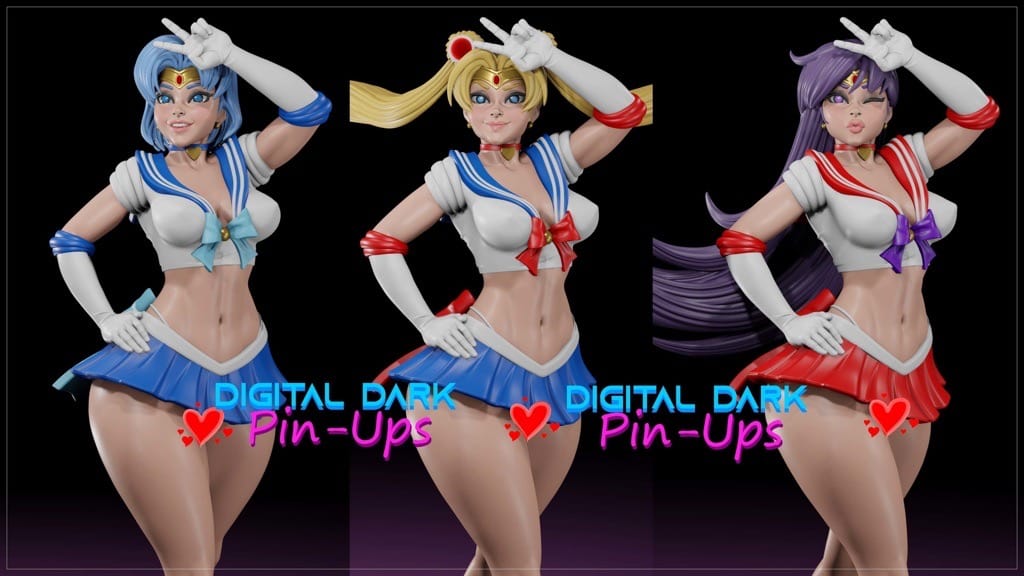 P站图纸印象馆 Digital Dark 穿水手服的少女们 Digital Dark 穿水手服的少女们