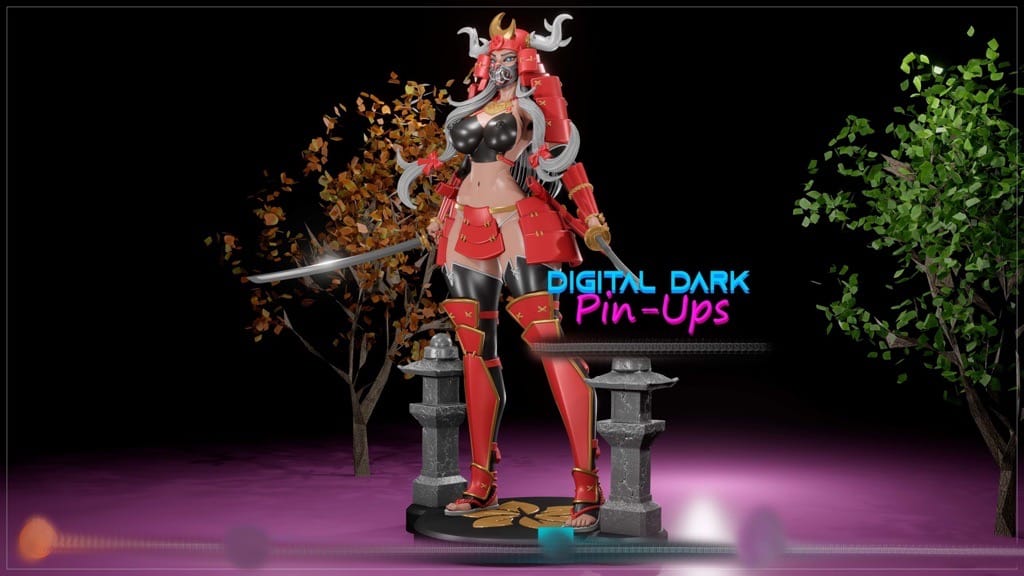 P站图纸印象馆 Digital Dark 武士少女 Digital Dark 武士少女