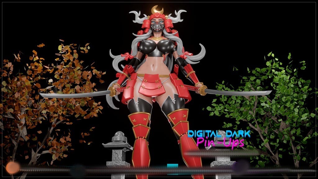 P站图纸印象馆 Digital Dark 武士少女 Digital Dark 武士少女