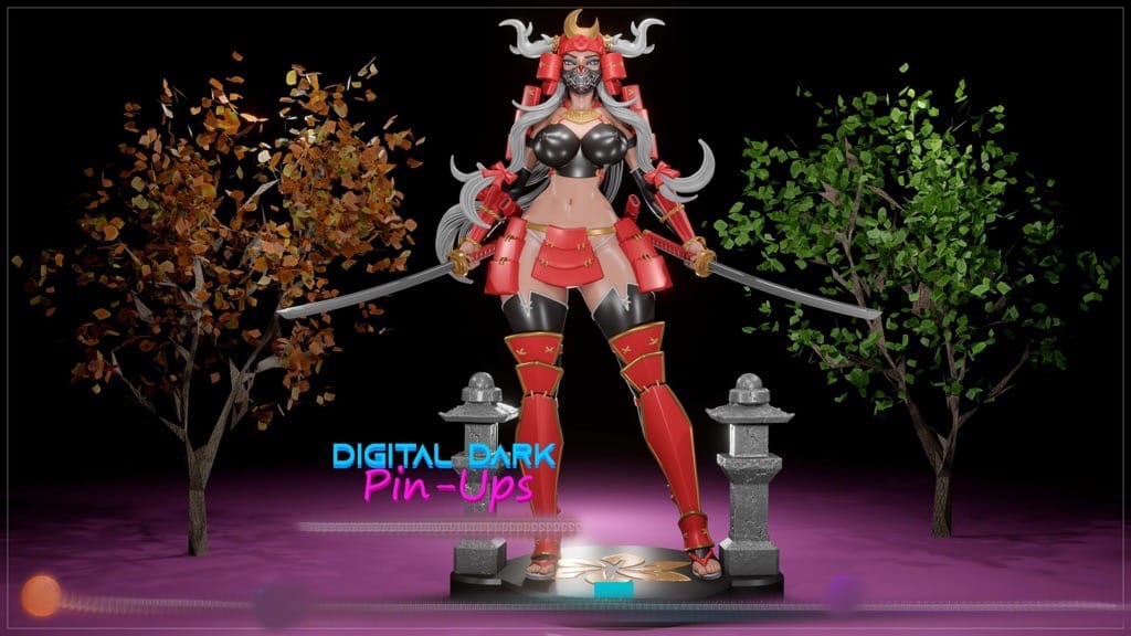 P站图纸印象馆 Digital Dark 武士少女 Digital Dark 武士少女