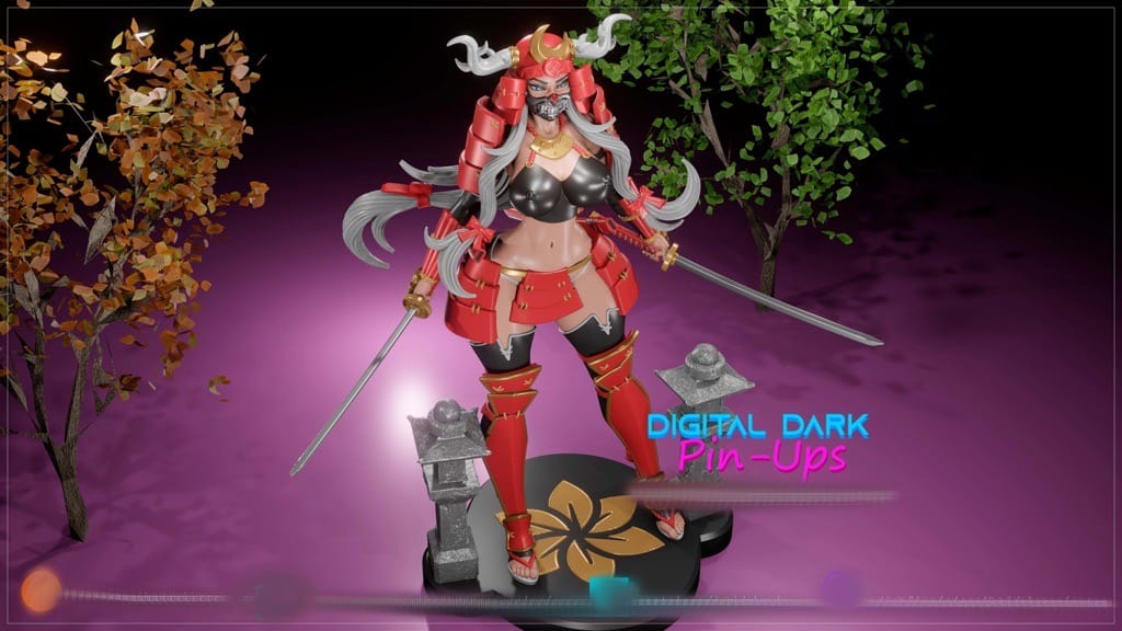 P站图纸印象馆 Digital Dark 武士少女 Digital Dark 武士少女