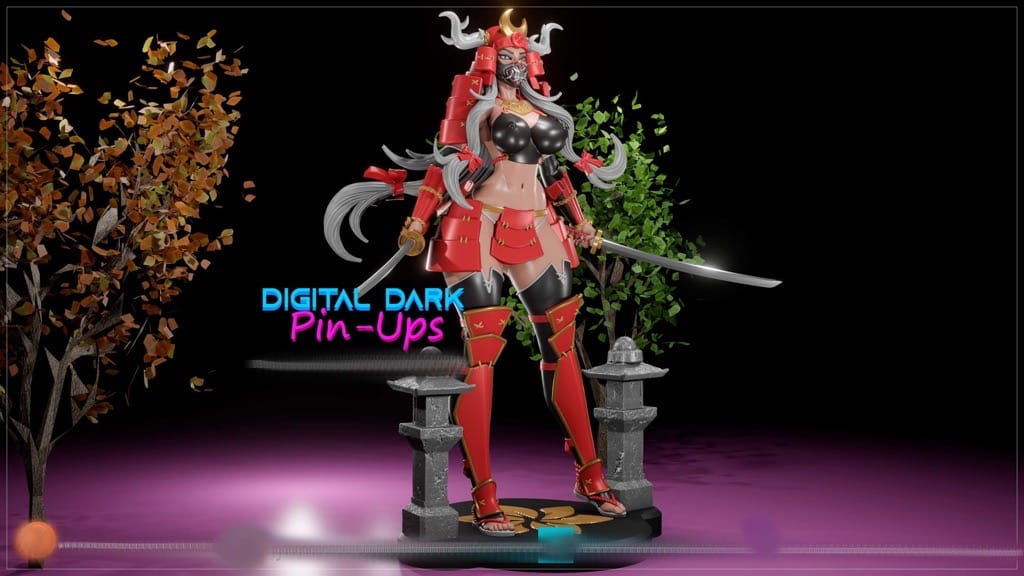 P站图纸印象馆 Digital Dark 武士少女 Digital Dark 武士少女