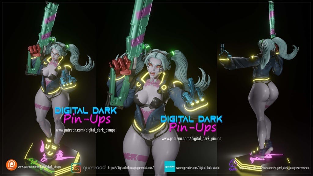 P站图纸印象馆 Digital Dark 边缘行者 丽贝卡 Digital Dark 边缘行者 丽贝卡