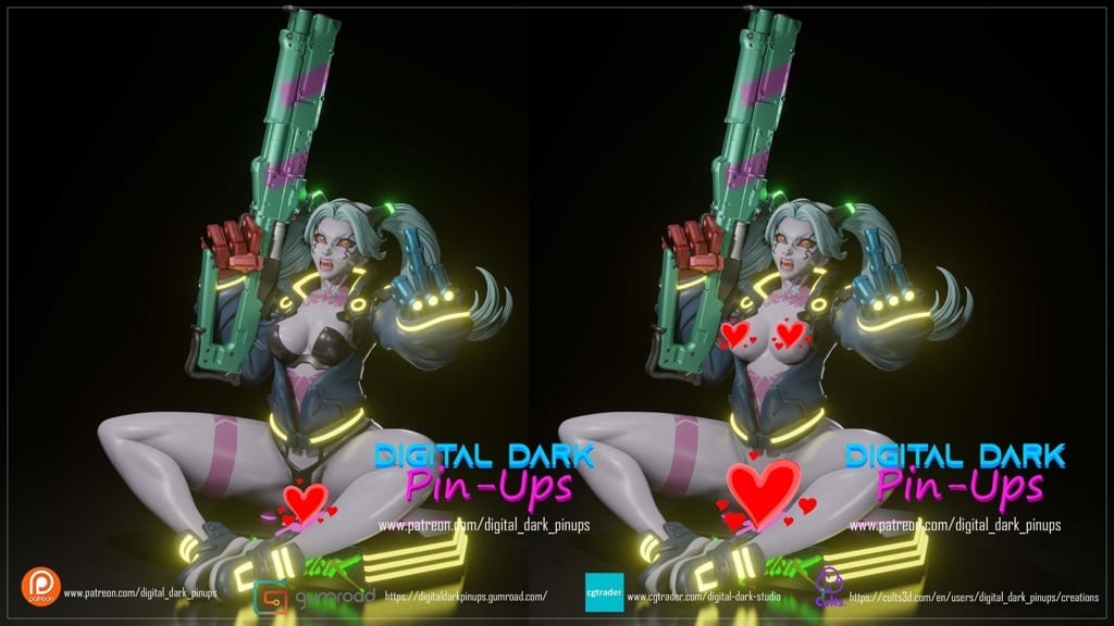 P站图纸印象馆 Digital Dark 边缘行者 丽贝卡 Digital Dark 边缘行者 丽贝卡