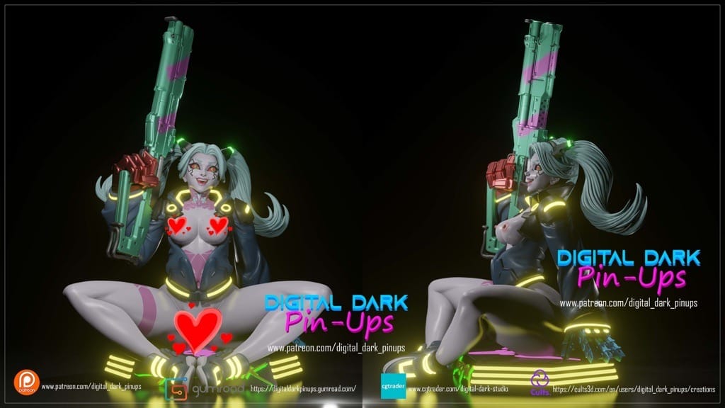 P站图纸印象馆 Digital Dark 边缘行者 丽贝卡 Digital Dark 边缘行者 丽贝卡