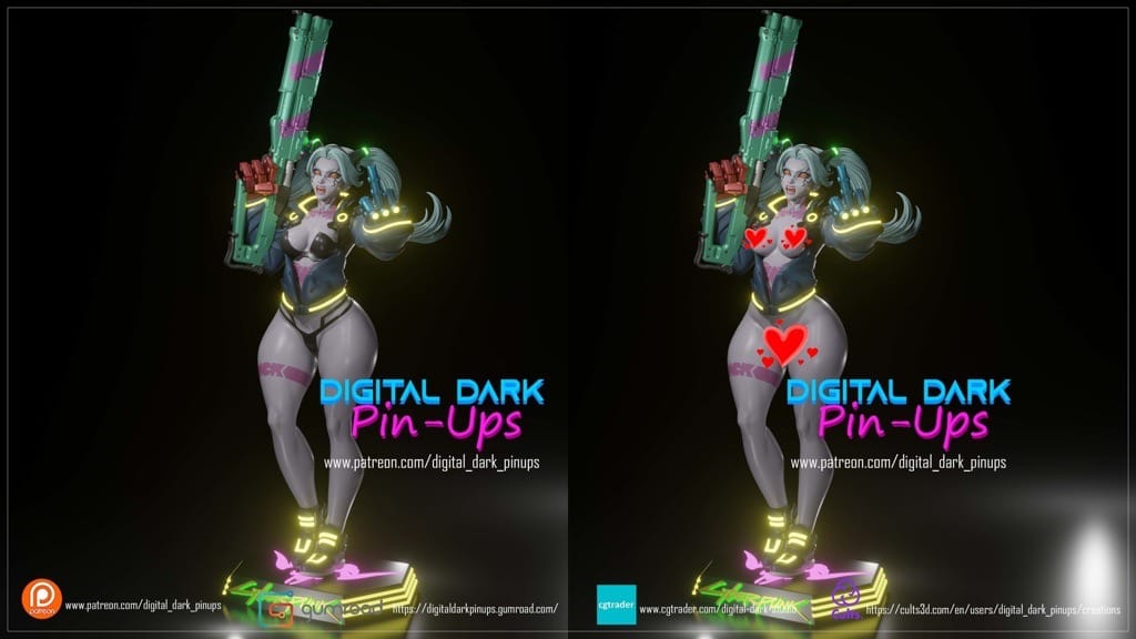 P站图纸印象馆 Digital Dark 边缘行者 丽贝卡 Digital Dark 边缘行者 丽贝卡