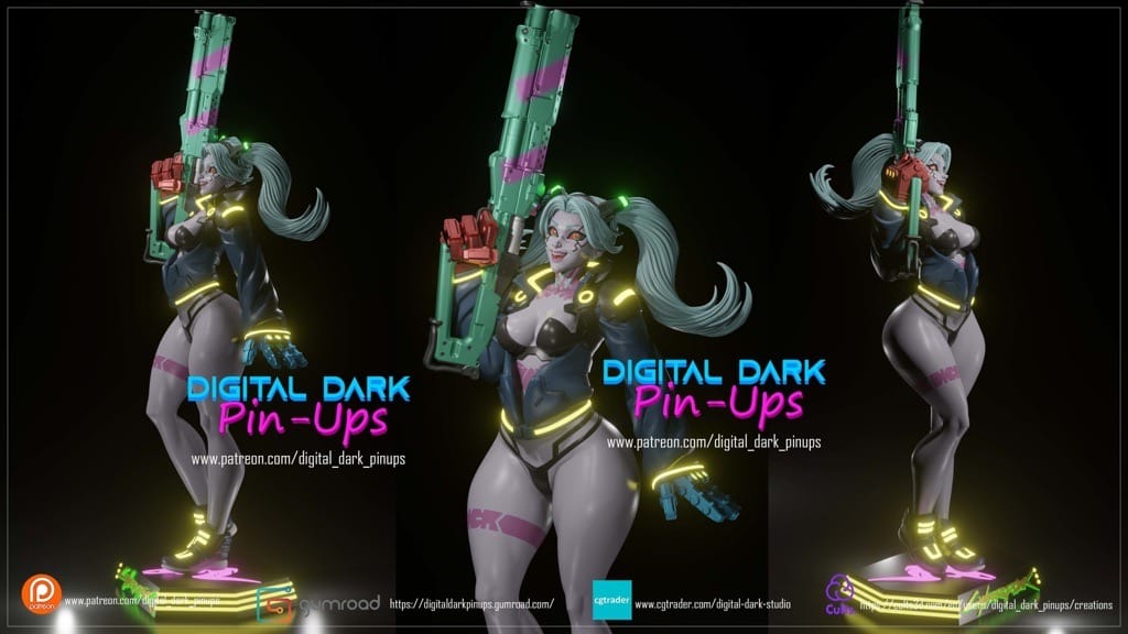 P站图纸印象馆 Digital Dark 边缘行者 丽贝卡 Digital Dark 边缘行者 丽贝卡