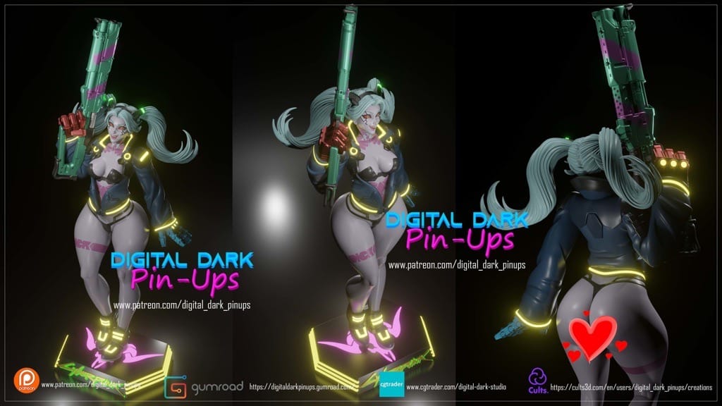 P站图纸印象馆 Digital Dark 边缘行者 丽贝卡 Digital Dark 边缘行者 丽贝卡