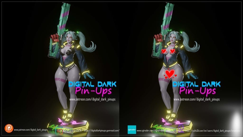 P站图纸印象馆 Digital Dark 边缘行者 丽贝卡 Digital Dark 边缘行者 丽贝卡