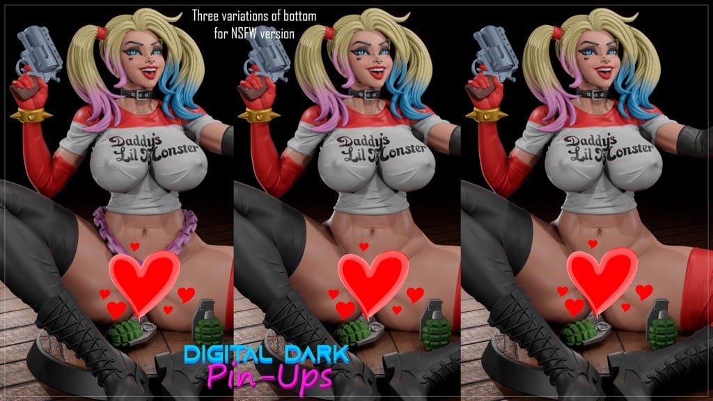 P站图纸印象馆 Digital Dark DC漫画 小丑女 哈莉·奎茵 Digital Dark DC漫画 小丑女 哈莉·奎茵