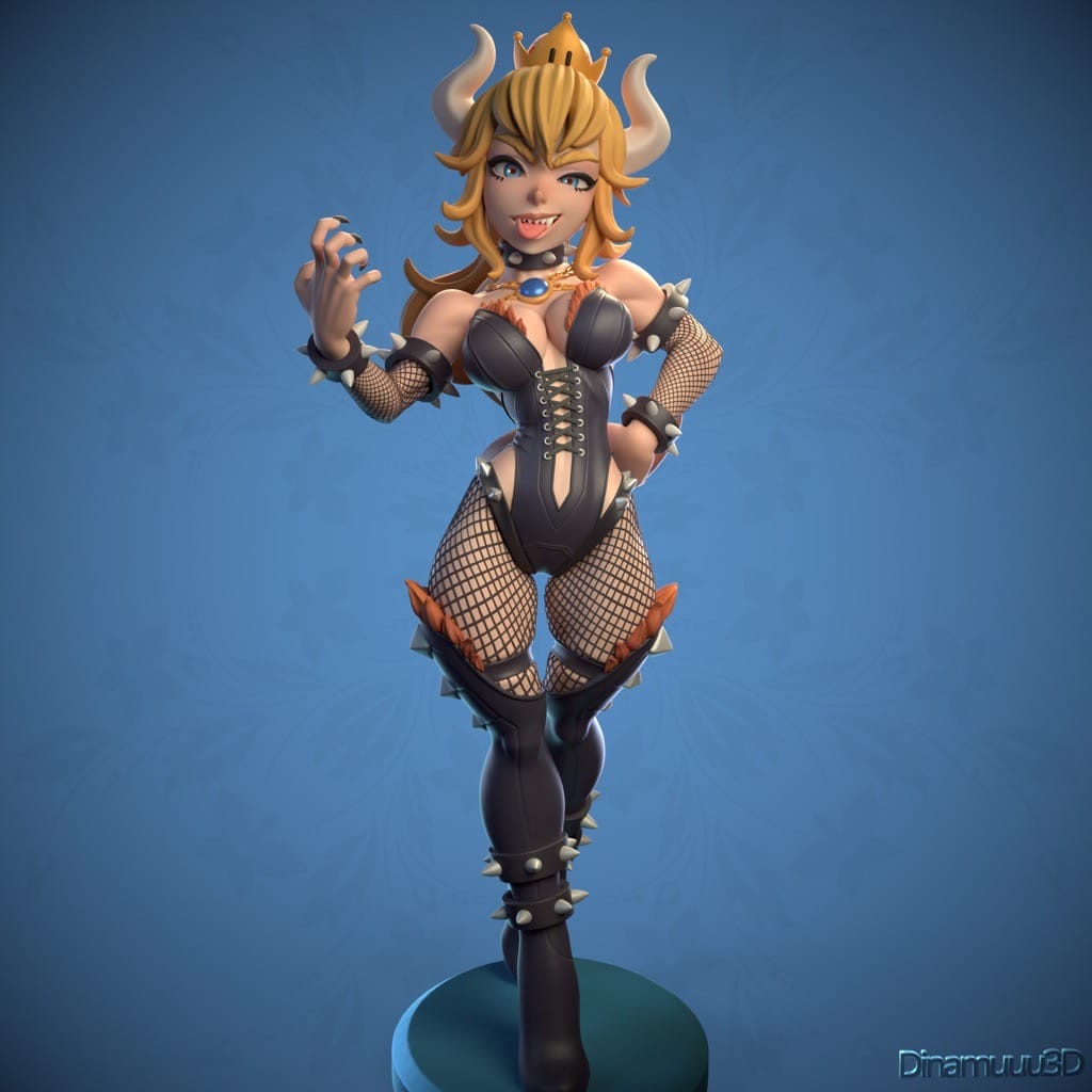 P站图纸印象馆 Dinamuuu 3D 超级马里奥 库巴公主 Dinamuuu 3D 超级马里奥 库巴公主