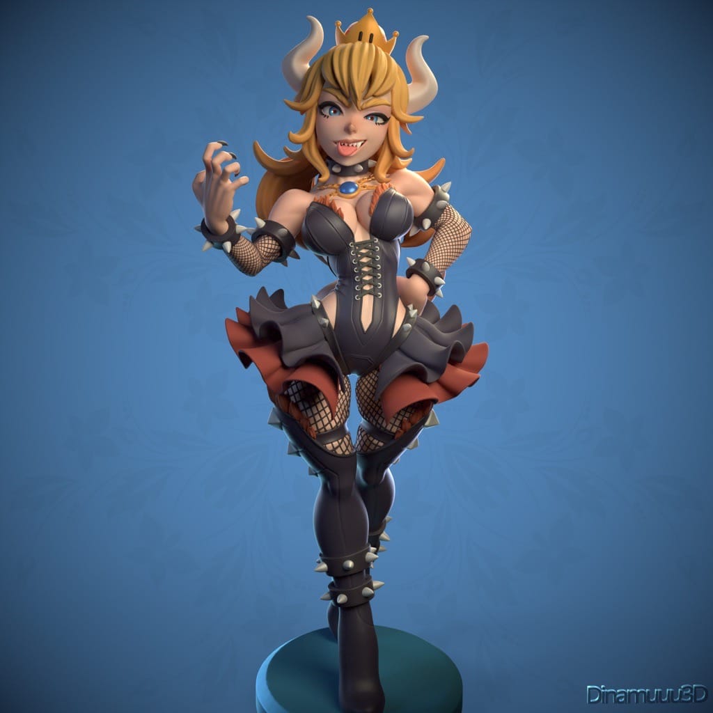 P站图纸印象馆 Dinamuuu 3D 超级马里奥 库巴公主 Dinamuuu 3D 超级马里奥 库巴公主