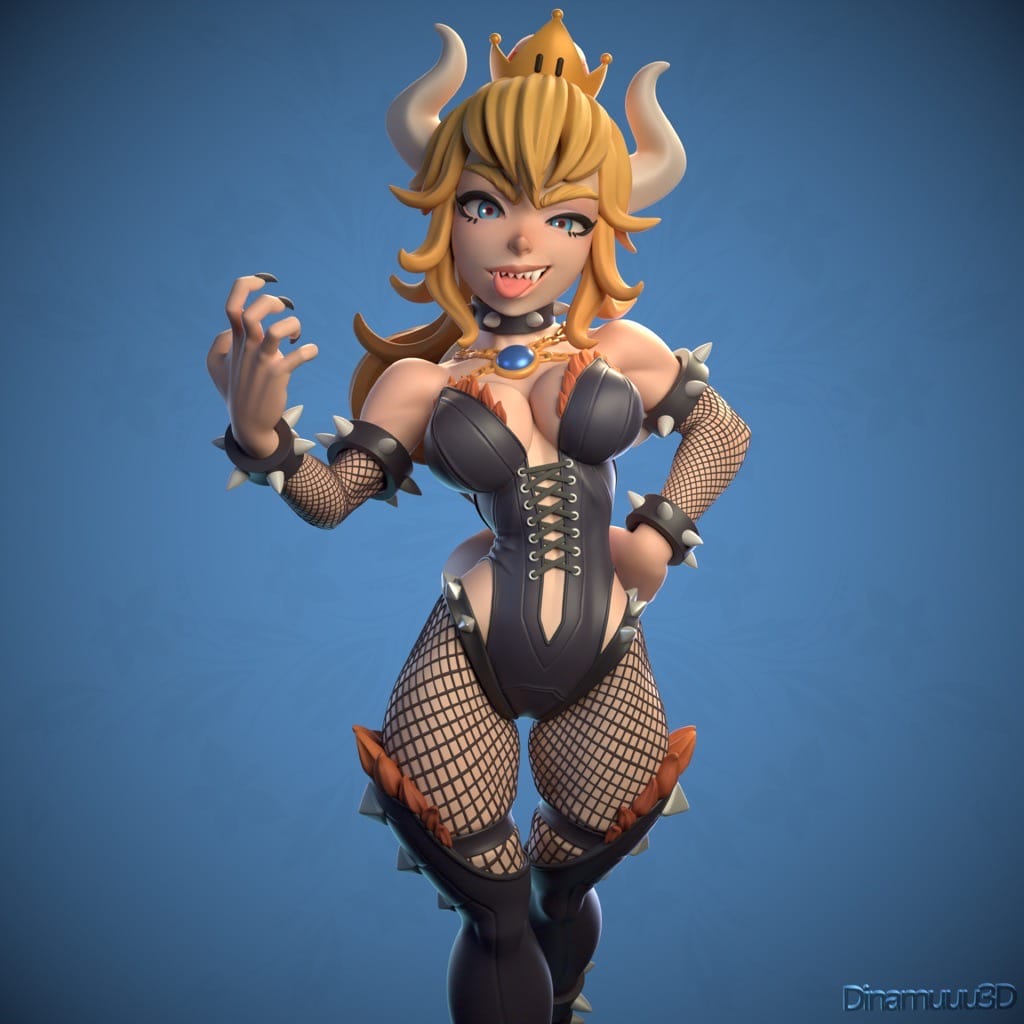 P站图纸印象馆 Dinamuuu 3D 超级马里奥 库巴公主 Dinamuuu 3D 超级马里奥 库巴公主