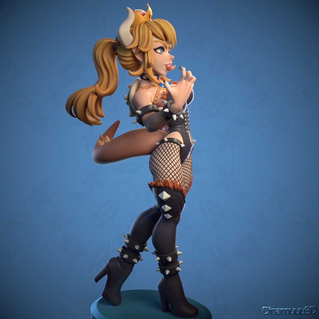 P站图纸印象馆 Dinamuuu 3D 超级马里奥 库巴公主 Dinamuuu 3D 超级马里奥 库巴公主