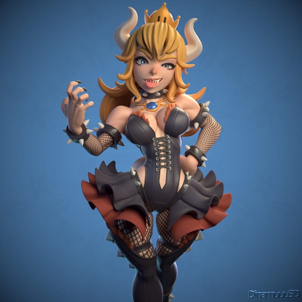 P站图纸印象馆 Dinamuuu 3D 超级马里奥 库巴公主 Dinamuuu 3D 超级马里奥 库巴公主