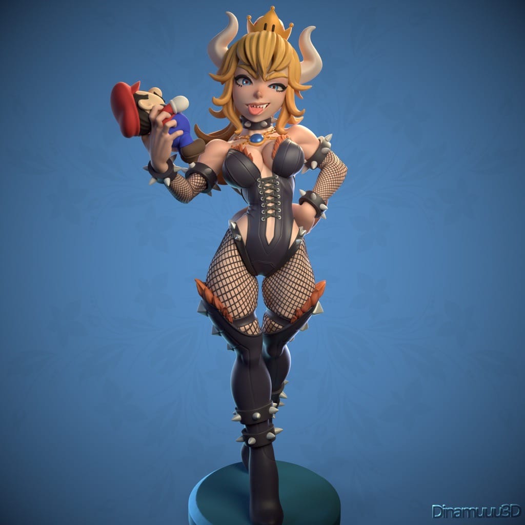 P站图纸印象馆 Dinamuuu 3D 超级马里奥 库巴公主 Dinamuuu 3D 超级马里奥 库巴公主