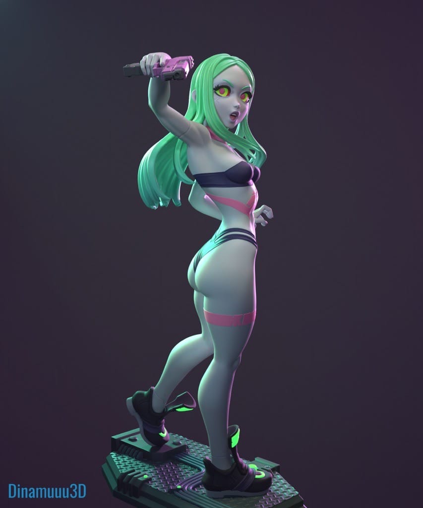 P站图纸印象馆 Dinamuuu 3D 边缘行者 丽贝卡 Dinamuuu 3D 边缘行者 丽贝卡