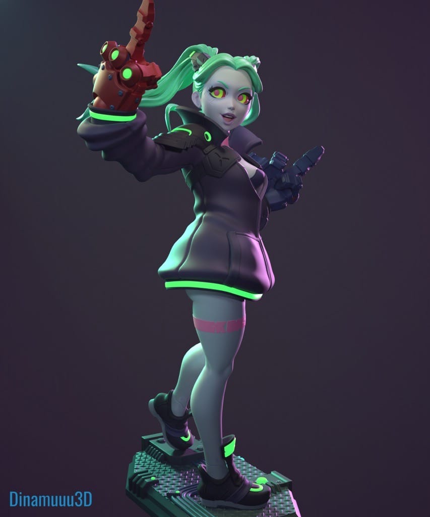 P站图纸印象馆 Dinamuuu 3D 边缘行者 丽贝卡 Dinamuuu 3D 边缘行者 丽贝卡