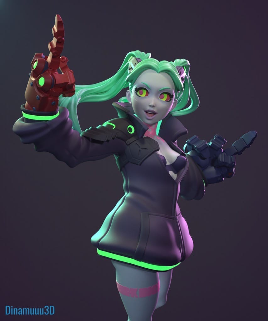 P站图纸印象馆 Dinamuuu 3D 边缘行者 丽贝卡 Dinamuuu 3D 边缘行者 丽贝卡