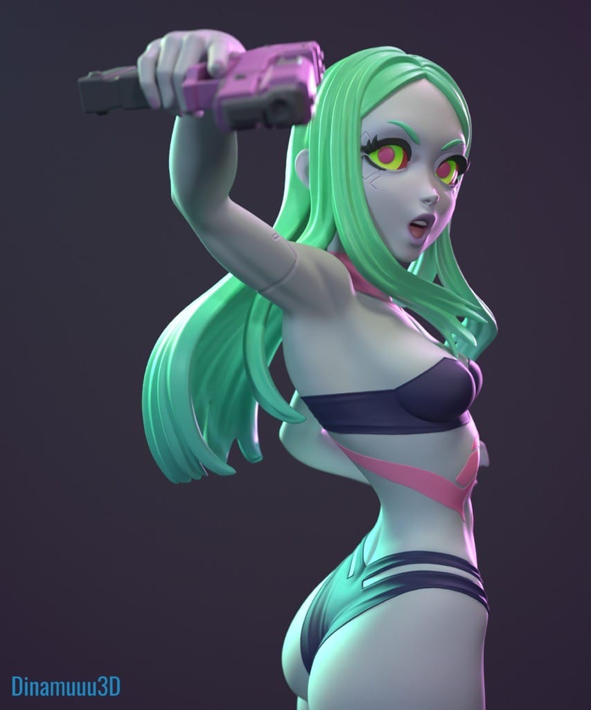 P站图纸印象馆 Dinamuuu 3D 边缘行者 丽贝卡 Dinamuuu 3D 边缘行者 丽贝卡