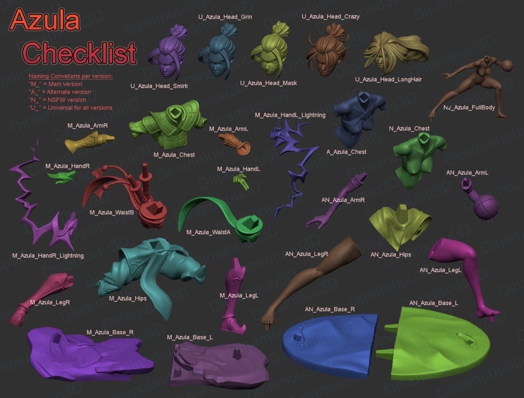 P站图纸印象馆 Dinamuuu 3D 降世神通 最后的气宗 阿祖拉 Dinamuuu 3D 降世神通 最后的气宗 阿祖拉