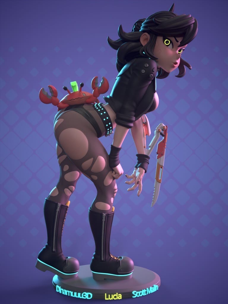 P站图纸印象馆 Dinamuuu 3D 鬼泣 露西亚 Dinamuuu 3D 鬼泣 露西亚