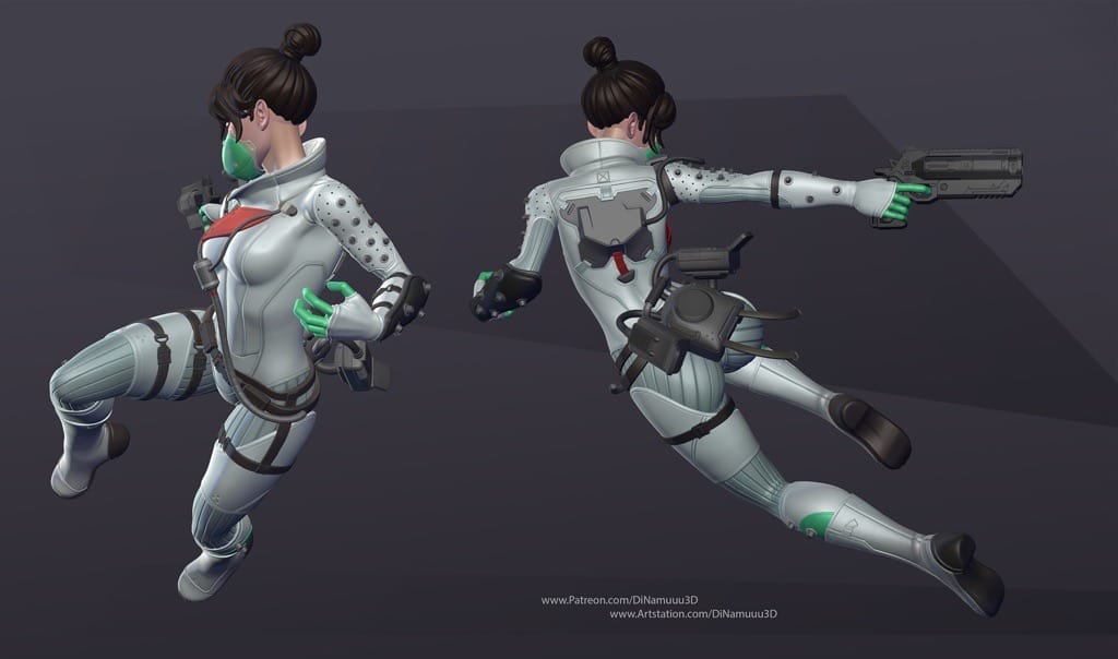 P站图纸印象馆 Dinamuuu 3D apex英雄 刺客恶灵 Dinamuuu 3D apex英雄 刺客恶灵