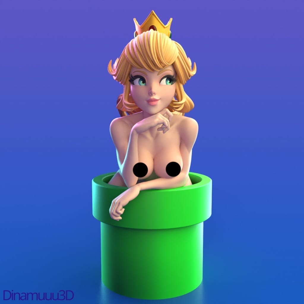 P站图纸印象馆 Dinamuuu 3D 超级马里奥 桃子公主 Dinamuuu 3D 超级马里奥 桃子公主