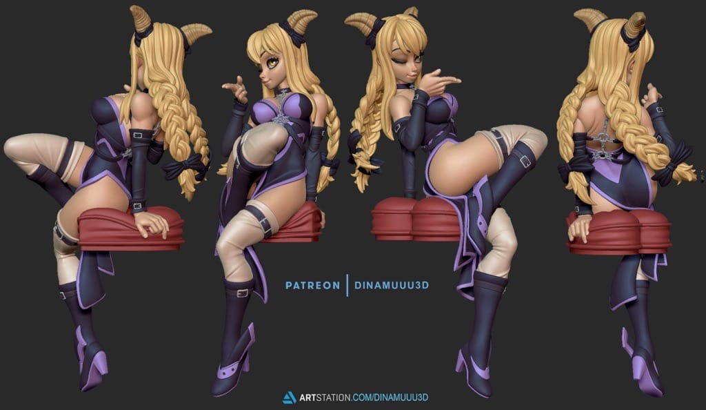 P站图纸印象馆 Dinamuuu 3D 妖精的尾巴 露西·哈特菲利亚 Dinamuuu 3D 妖精的尾巴 露西·哈特菲利亚