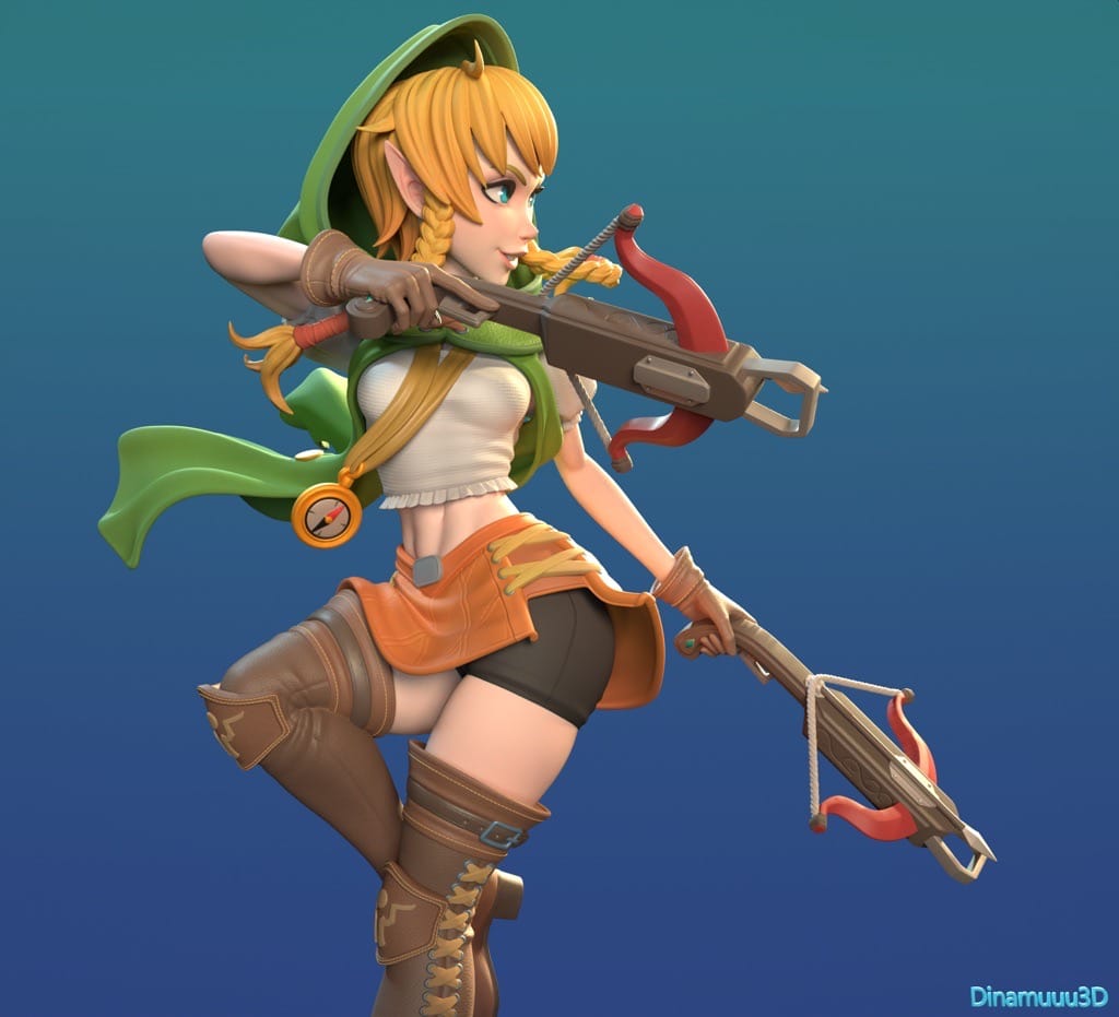 P站图纸印象馆 Dinamuuu 3D 塞尔达无双 林克 Dinamuuu 3D 塞尔达无双 林克