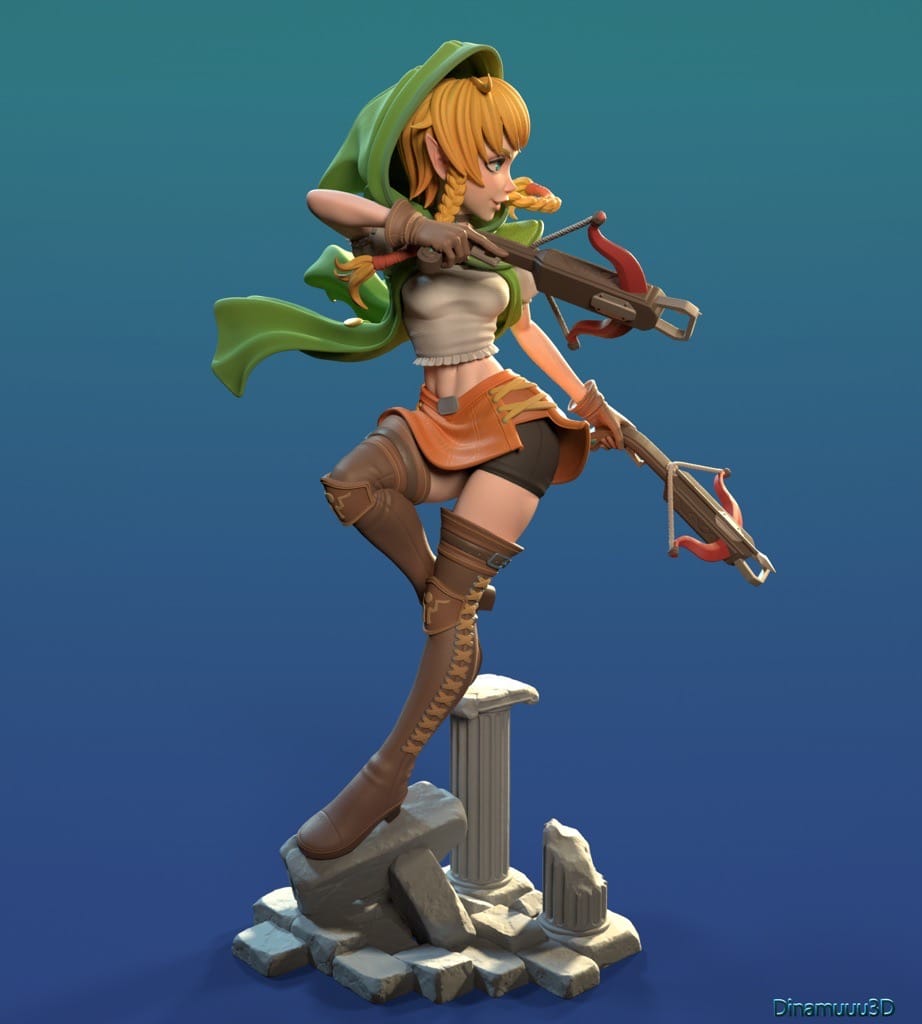P站图纸印象馆 Dinamuuu 3D 塞尔达无双 林克 Dinamuuu 3D 塞尔达无双 林克