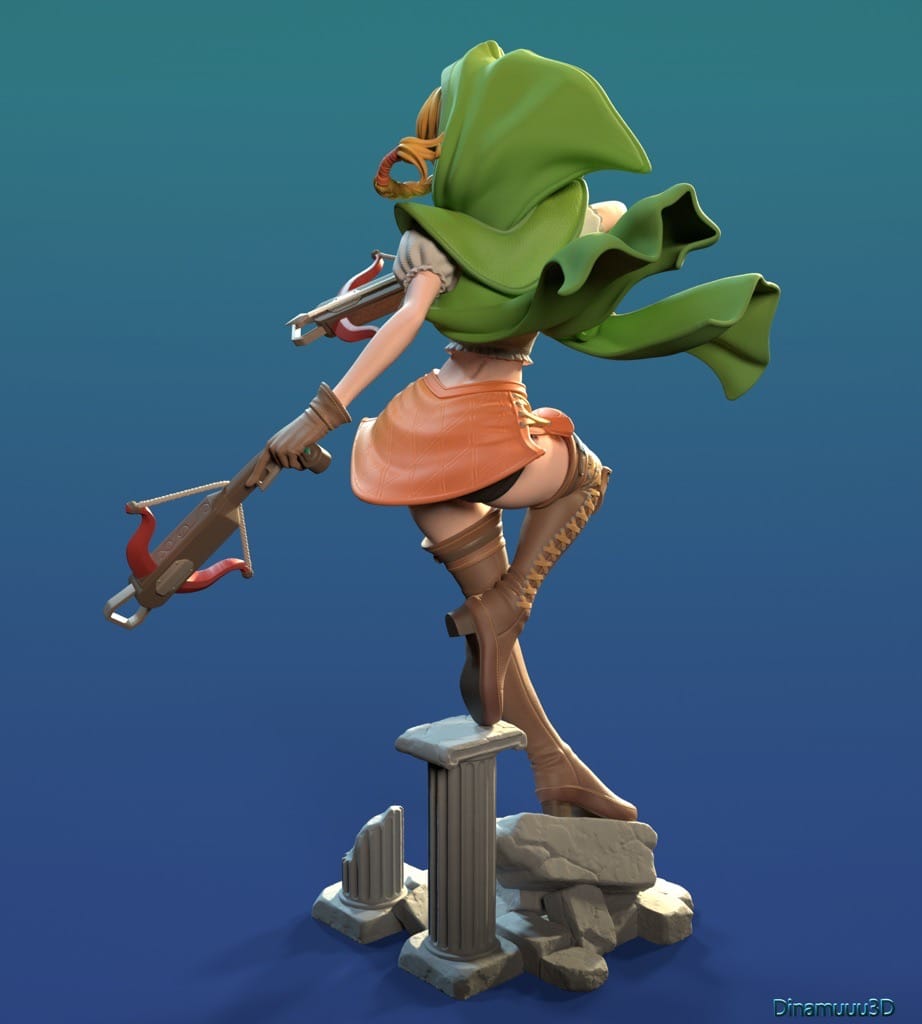 P站图纸印象馆 Dinamuuu 3D 塞尔达无双 林克 Dinamuuu 3D 塞尔达无双 林克