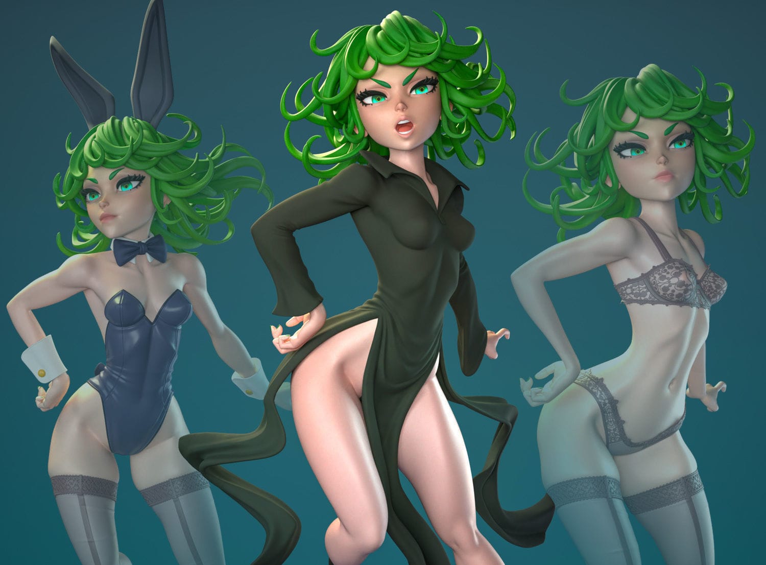 P站图纸印象馆 Dinamuuu 3D 一拳超人 战栗的龙卷 Dinamuuu 3D 一拳超人 战栗的龙卷