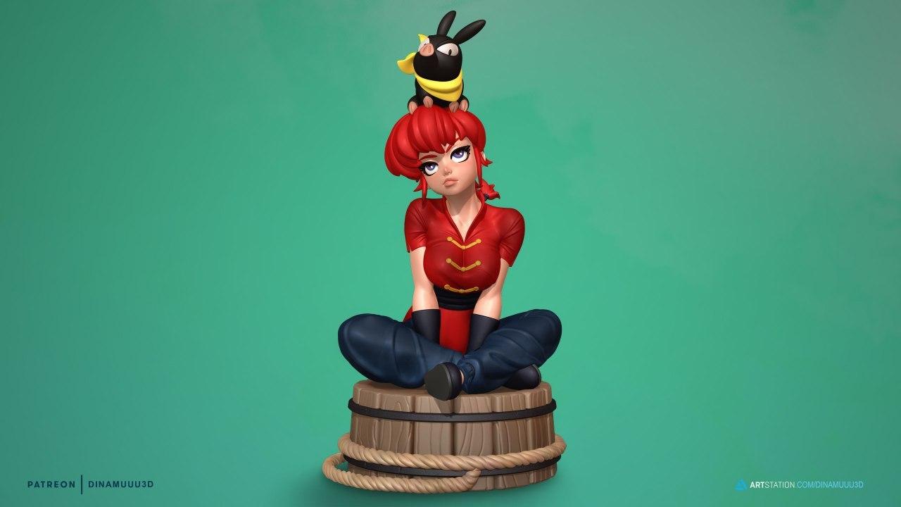 P站图纸印象馆 Dinamuuu 3D 乱马 Dinamuuu 3D 乱马