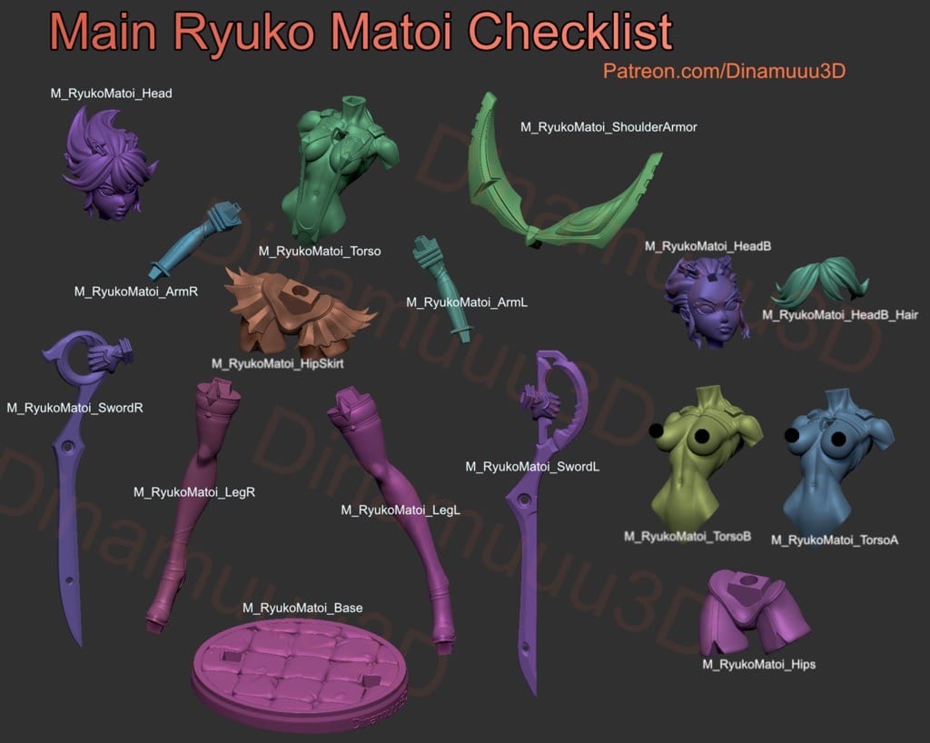 P站图纸印象馆 Dinamuuu 3D 斩服少女 Dinamuuu 3D 斩服少女