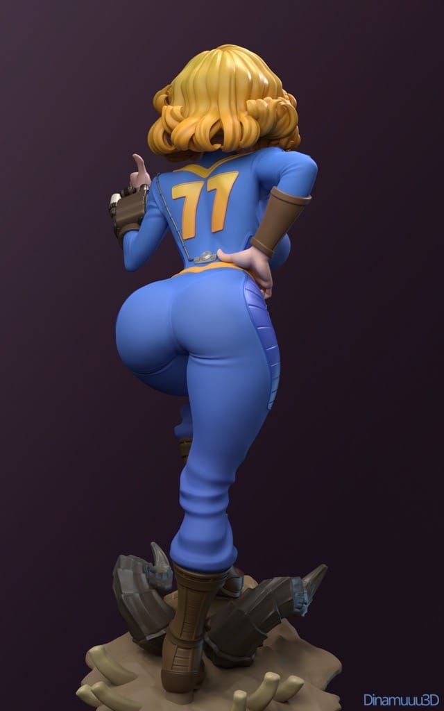 P站图纸印象馆 Dinamuuu 3D 辐射 Vault Girl Dinamuuu 3D 辐射 Vault Girl