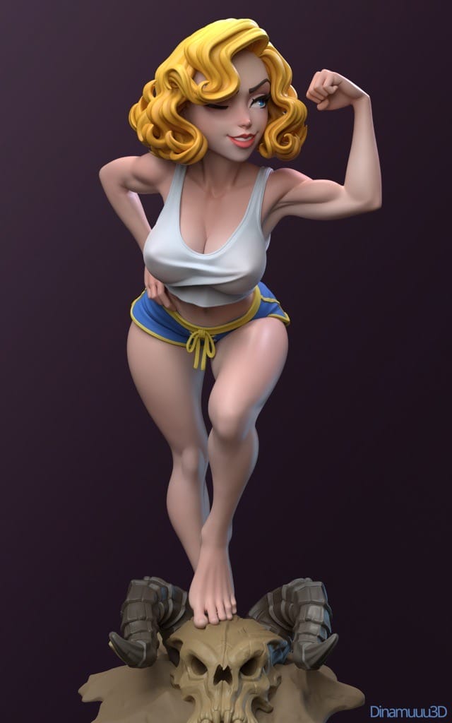 P站图纸印象馆 Dinamuuu 3D 辐射 Vault Girl Dinamuuu 3D 辐射 Vault Girl