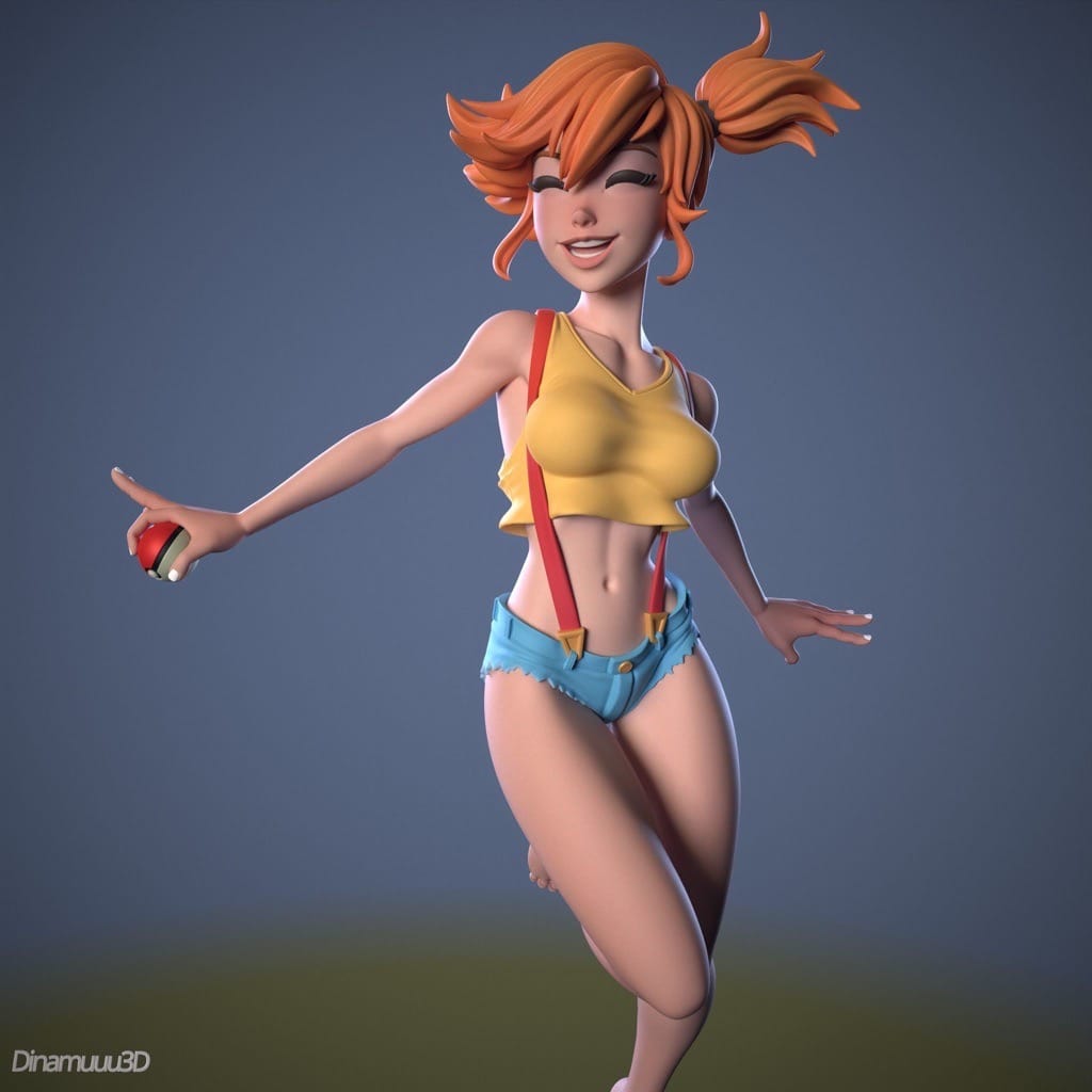 P站图纸印象馆 Dinamuuu 3D 精灵宝可梦 小霞 Dinamuuu 3D 精灵宝可梦 小霞