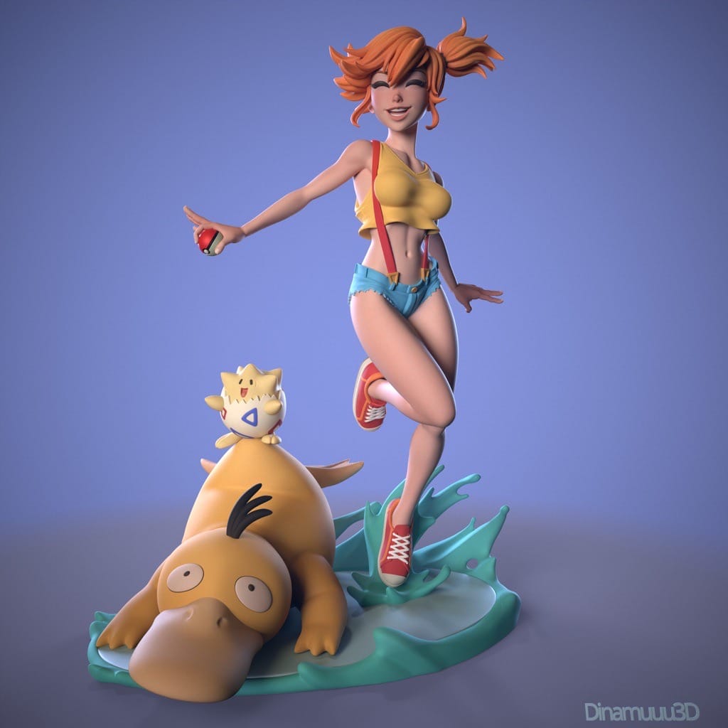 P站图纸印象馆 Dinamuuu 3D 精灵宝可梦 小霞 Dinamuuu 3D 精灵宝可梦 小霞