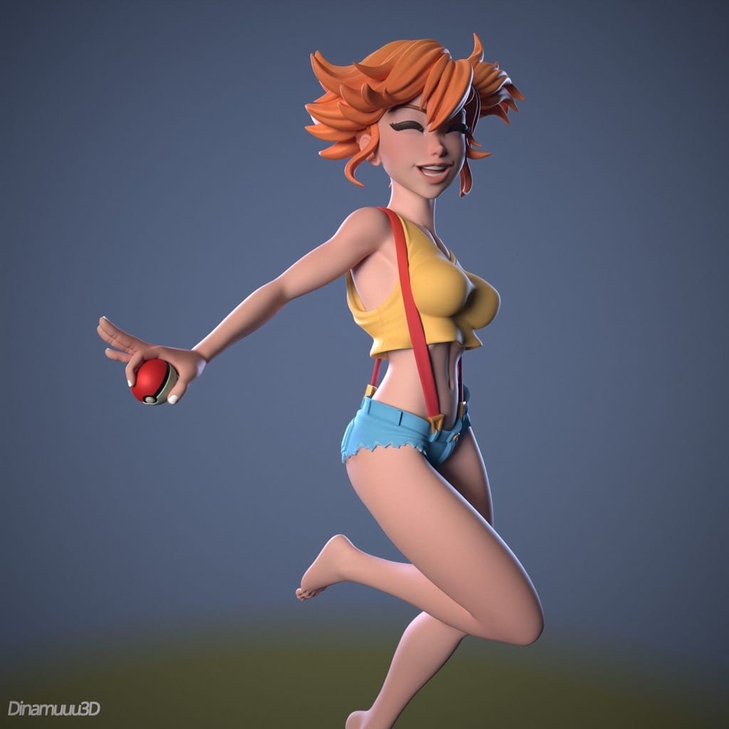 P站图纸印象馆 Dinamuuu 3D 精灵宝可梦 小霞 Dinamuuu 3D 精灵宝可梦 小霞