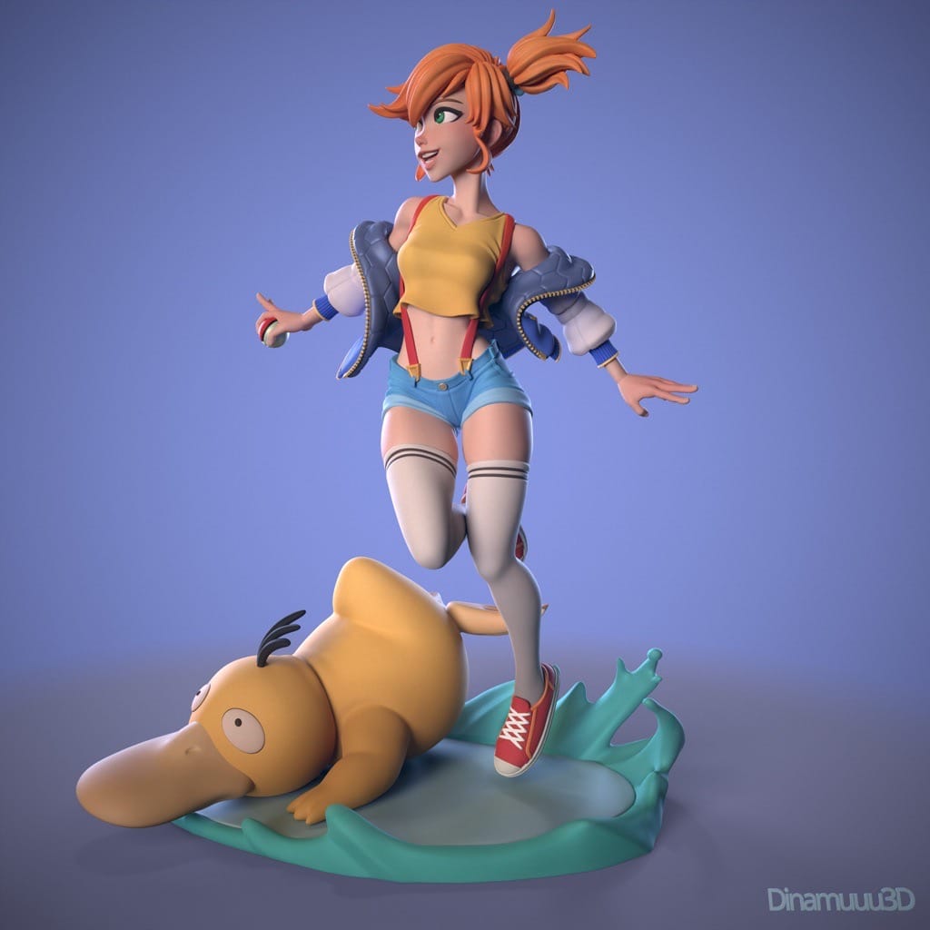 P站图纸印象馆 Dinamuuu 3D 精灵宝可梦 小霞 Dinamuuu 3D 精灵宝可梦 小霞