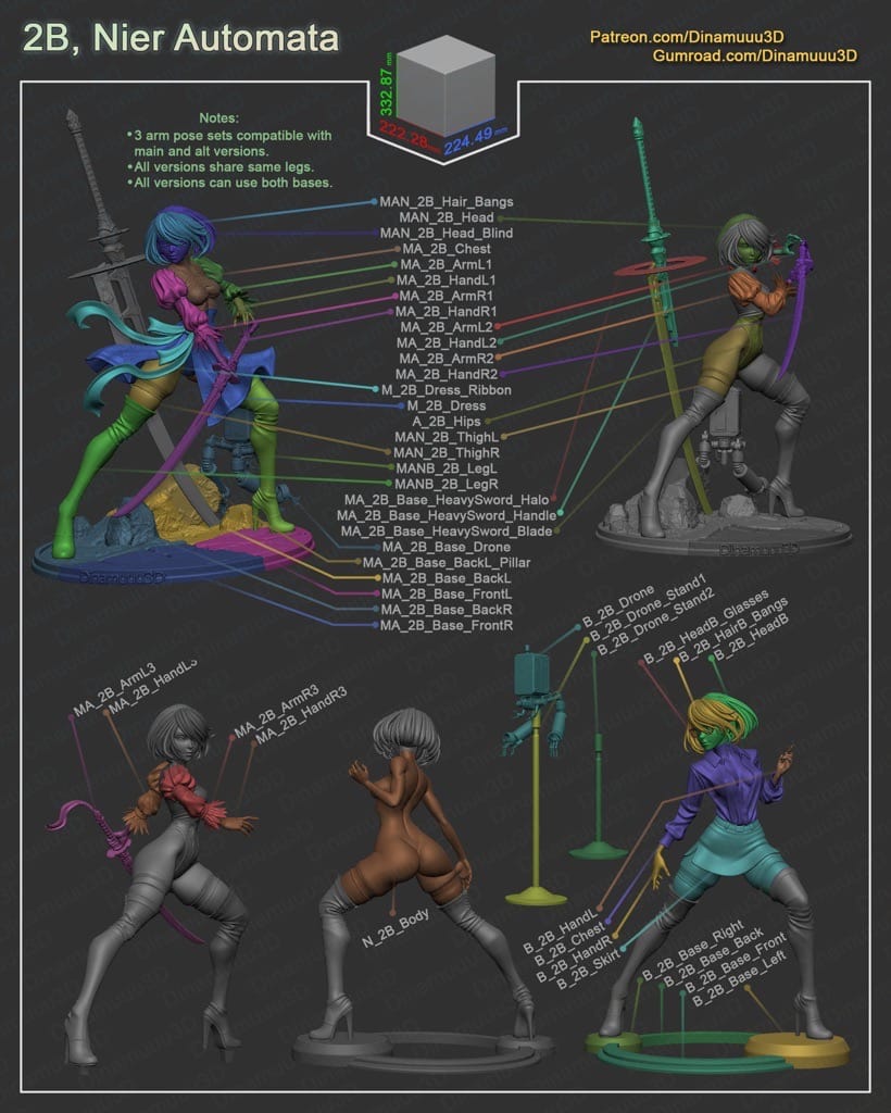 P站图纸印象馆 Dinamuuu 3D 机械纪元 尼尔 Dinamuuu 3D 机械纪元 尼尔